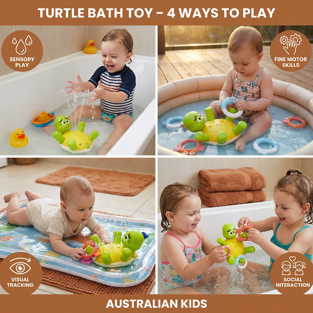 Turtle Bath Toy – Water Sprinkler with Fountain Effect for Babies & Toddlers