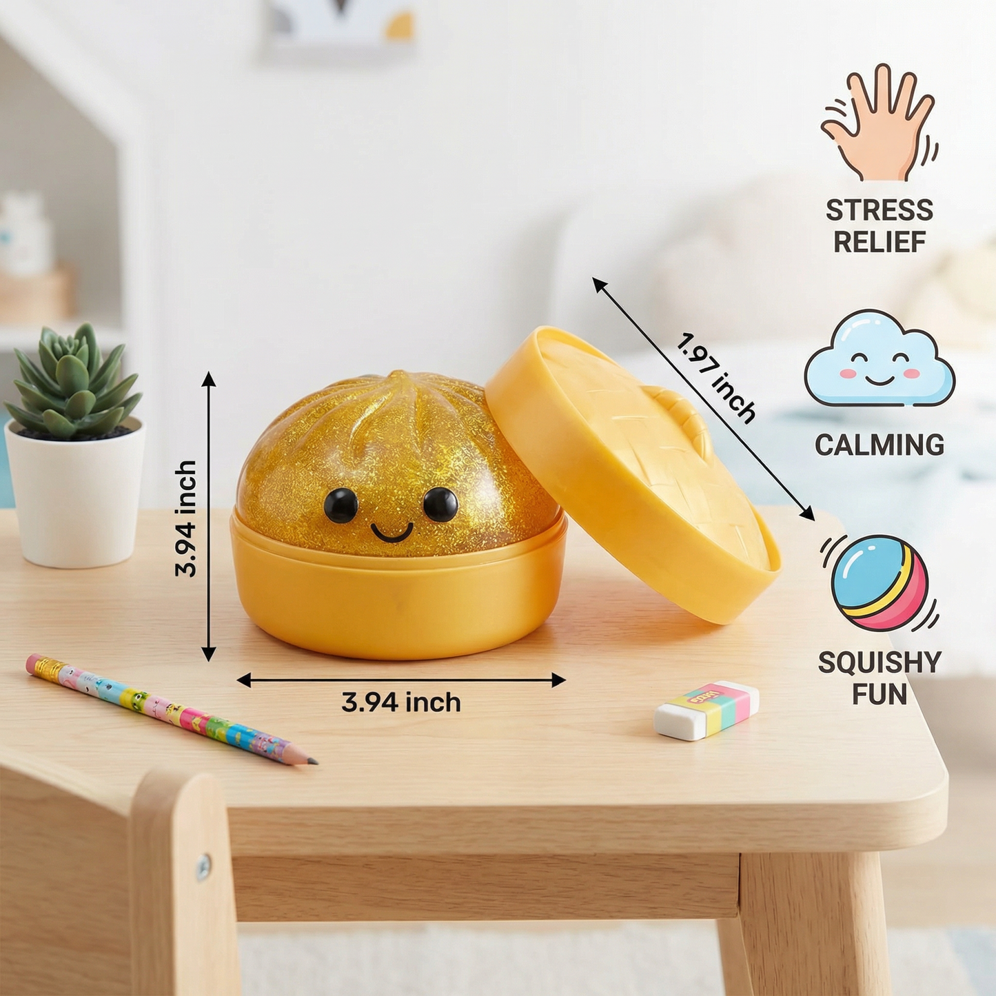 Squishy Fidget Toy – Kawaii Squeeze Ball for Stress Relief