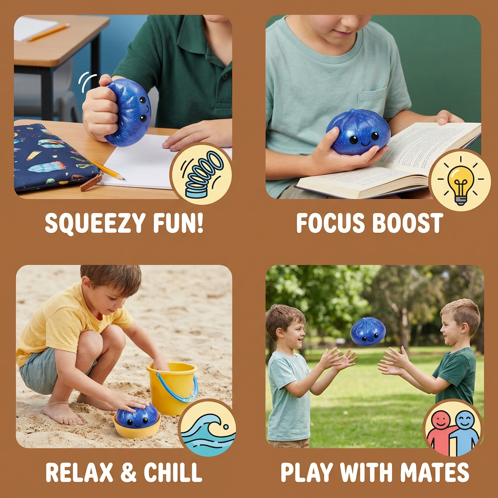 Squishy Fidget Toy – Kawaii Squeeze Ball for Stress Relief