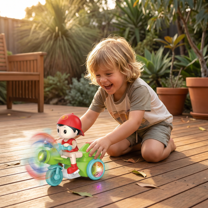 Kids Stunt Motorcycle Toy – Interactive Light & Action Toy