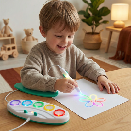 Magic Light Drawing Pen for Kids – Creative LED Art Toy with Music & Glow Effects