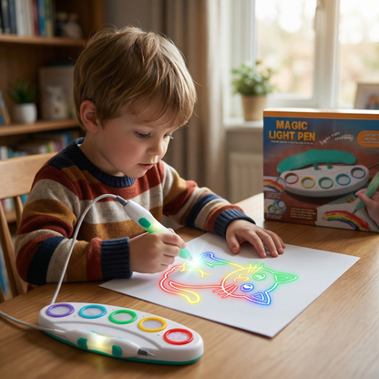 Magic Light Drawing Pen for Kids – Creative LED Art Toy with Music & Glow Effects