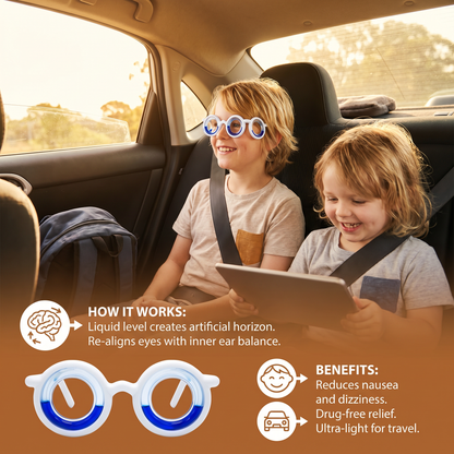 Kids Motion Sickness Glasses – Ultra-Light Relief for Travel Nausea