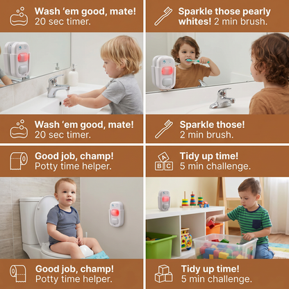 Mini LED Timer for Kids – Fun Support for Handwashing & Brushing Teeth