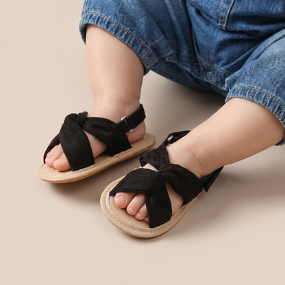 Knotted Cross-Strap Sandals