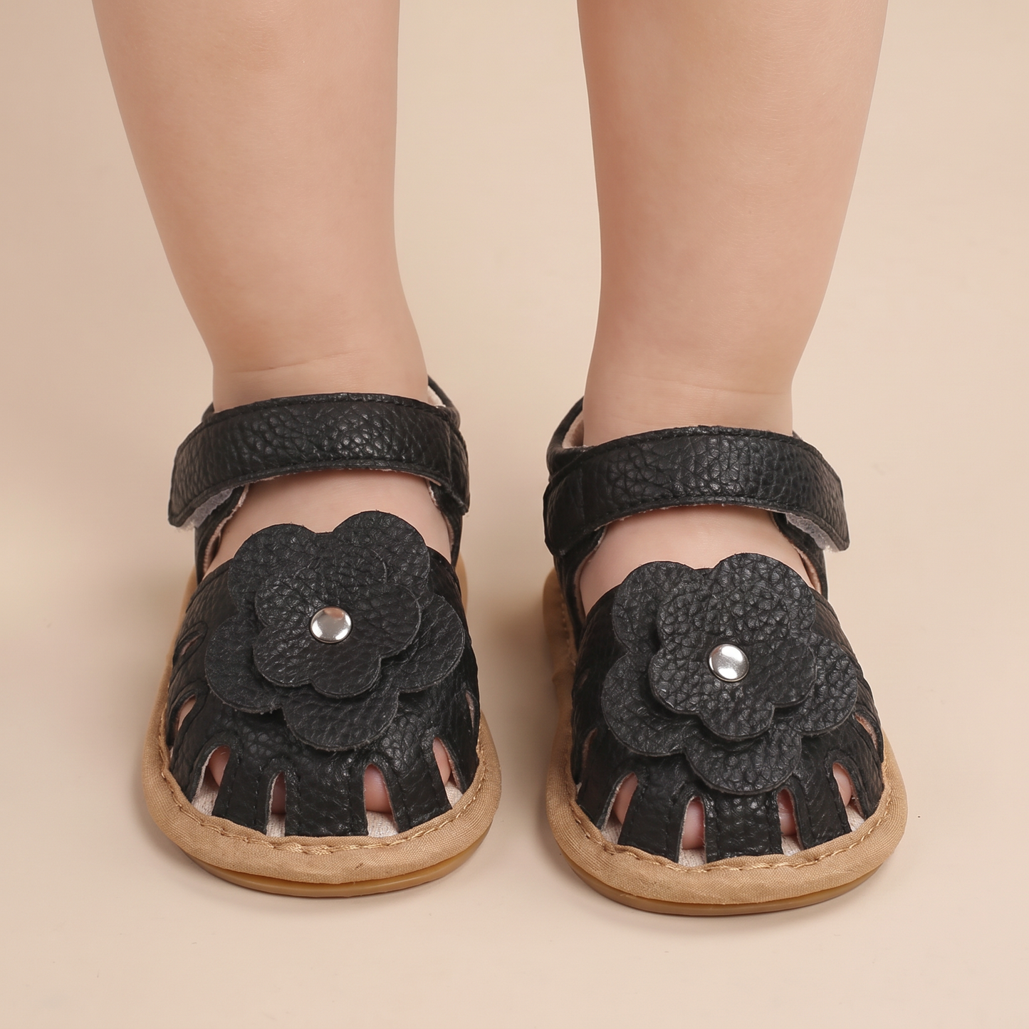 Closed-Toe Flower Sandals