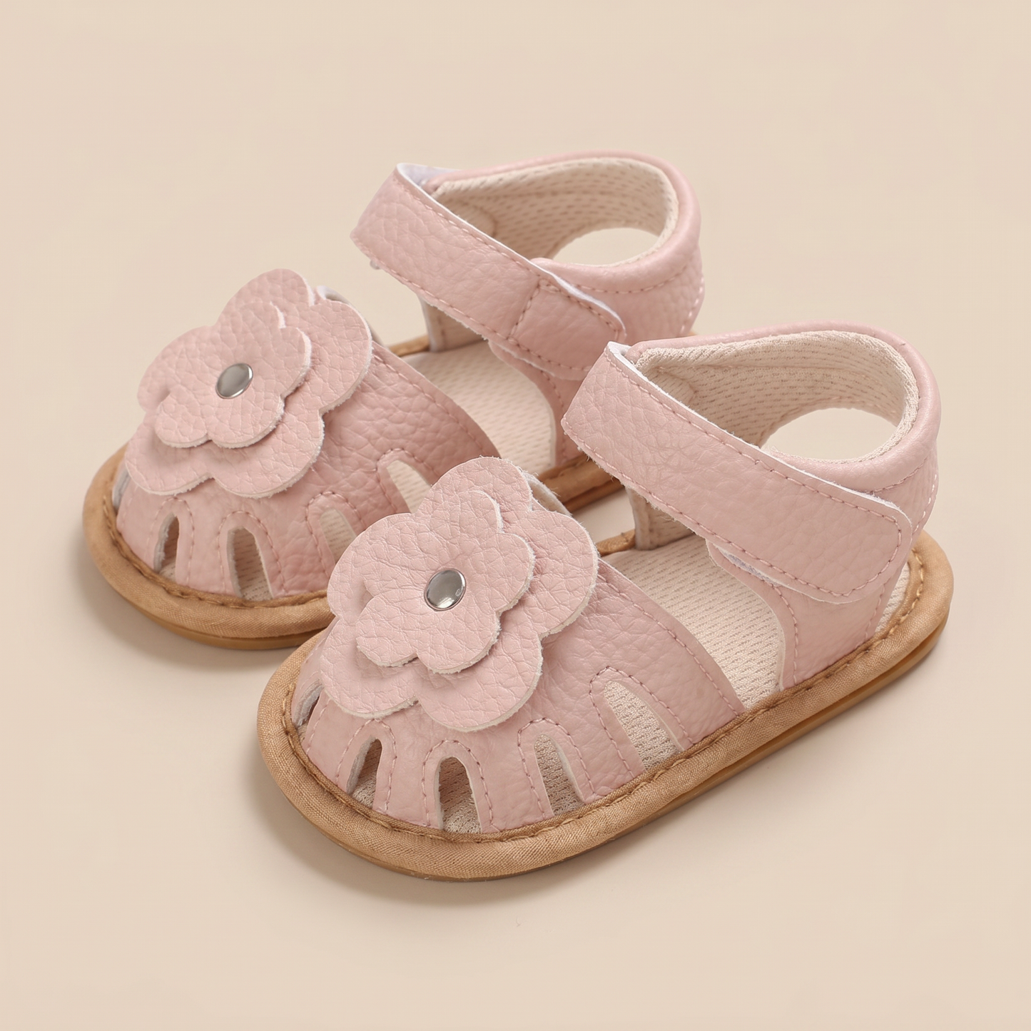 Closed-Toe Flower Sandals