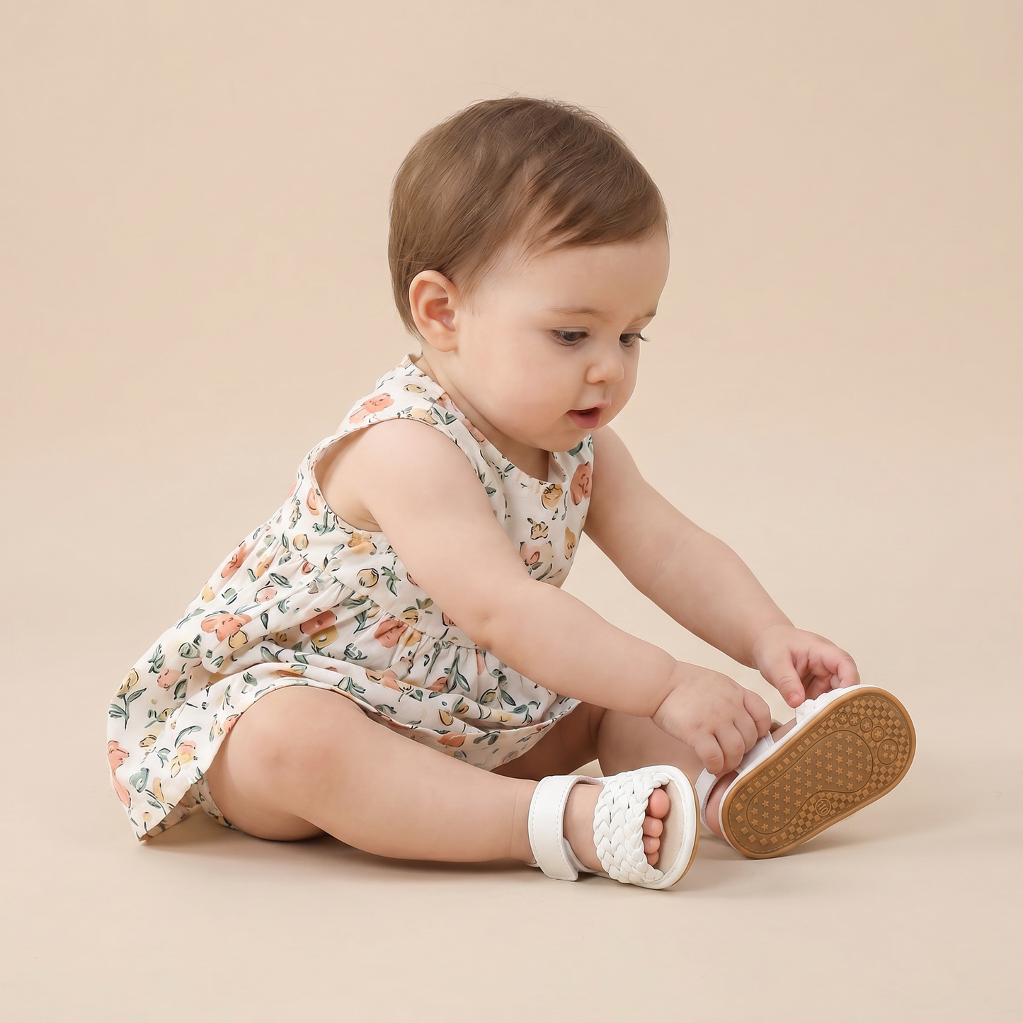 Braided Strap Velcro Sandals
