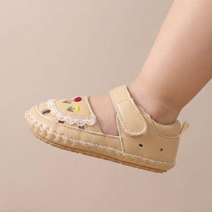 Lace Trim Flower Sneaker Sandals