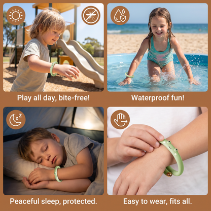 Kids Mosquito Repellent Bracelet with Cute Animal Design Waterproof
