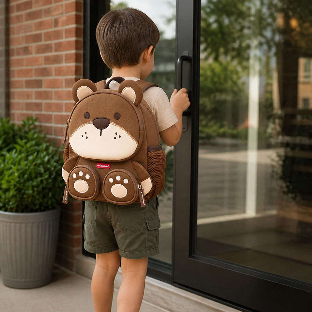 Kids Cartoon Animal Backpack – Lightweight Multi-Pocket School Bag