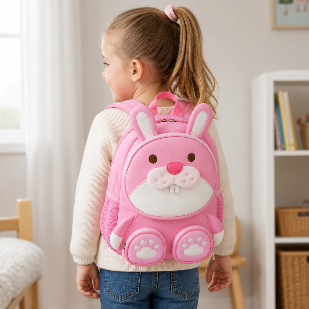 Kids Cartoon Animal Backpack – Lightweight Multi-Pocket School Bag