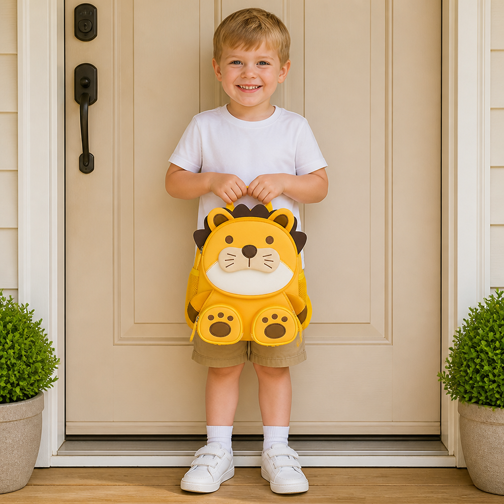 Kids Cartoon Animal Backpack – Lightweight Multi-Pocket School Bag