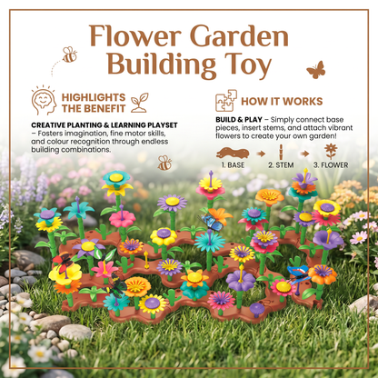 Flower Garden Building Toy for Kids – Creative Planting & Learning Playset for Little Gardeners