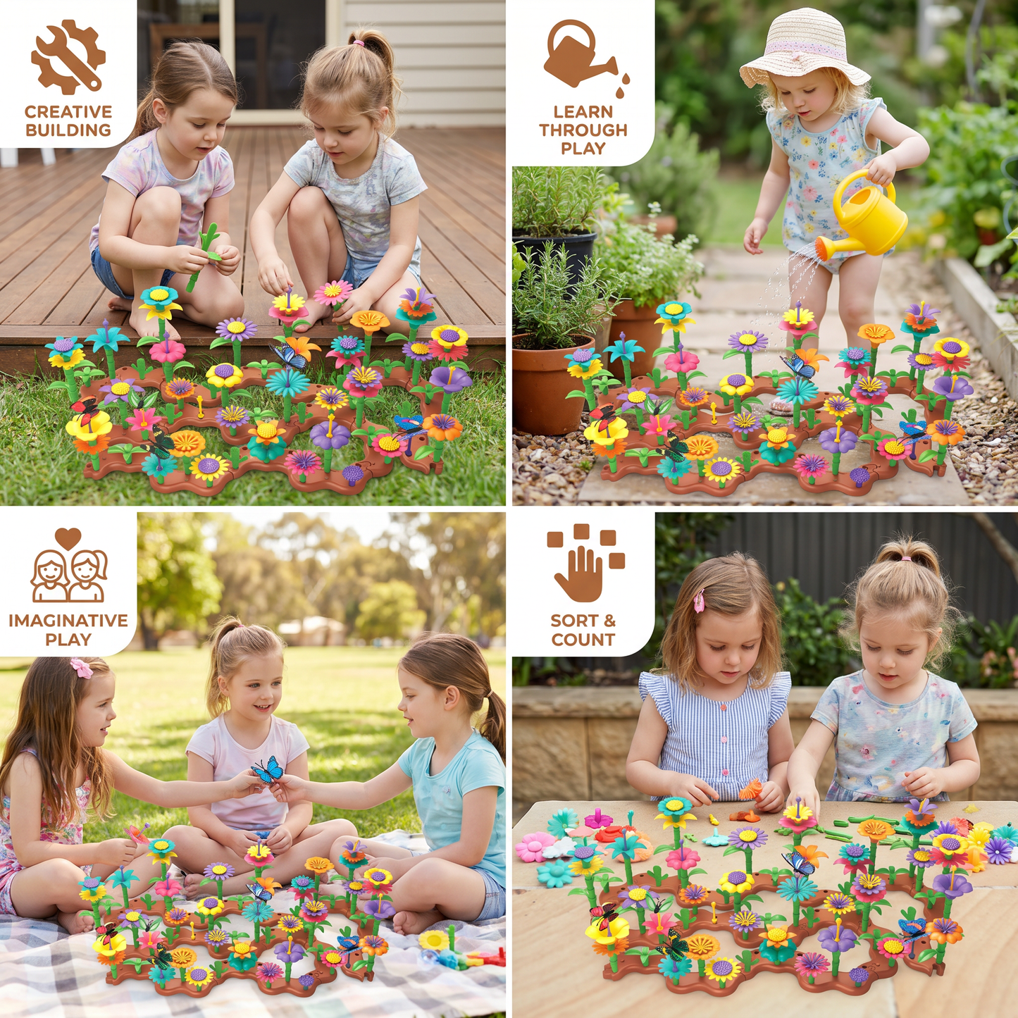Flower Garden Building Toy for Kids – Creative Planting & Learning Playset for Little Gardeners