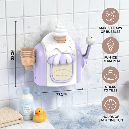 Ice Cream Machine Baby Bath Toy with Bubble Maker