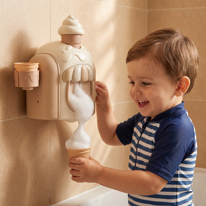 Ice Cream Machine Baby Bath Toy with Bubble Maker