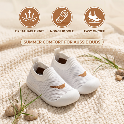 Summer baby shoes with non-slip soles and breathable material