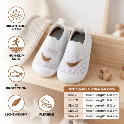 Summer baby shoes with non-slip soles and breathable material