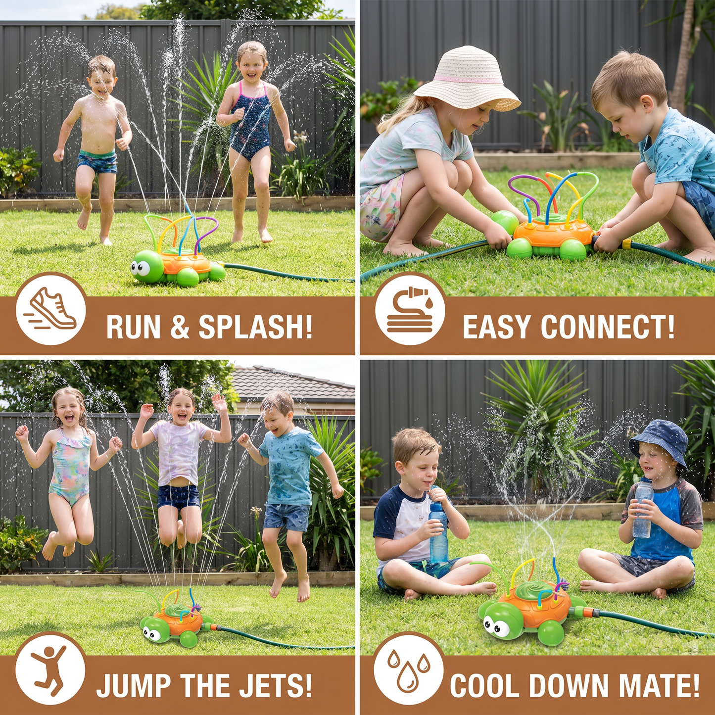 Turtle Water Sprinkler – Rotating Garden Fun for Kids on Hot Summer Days