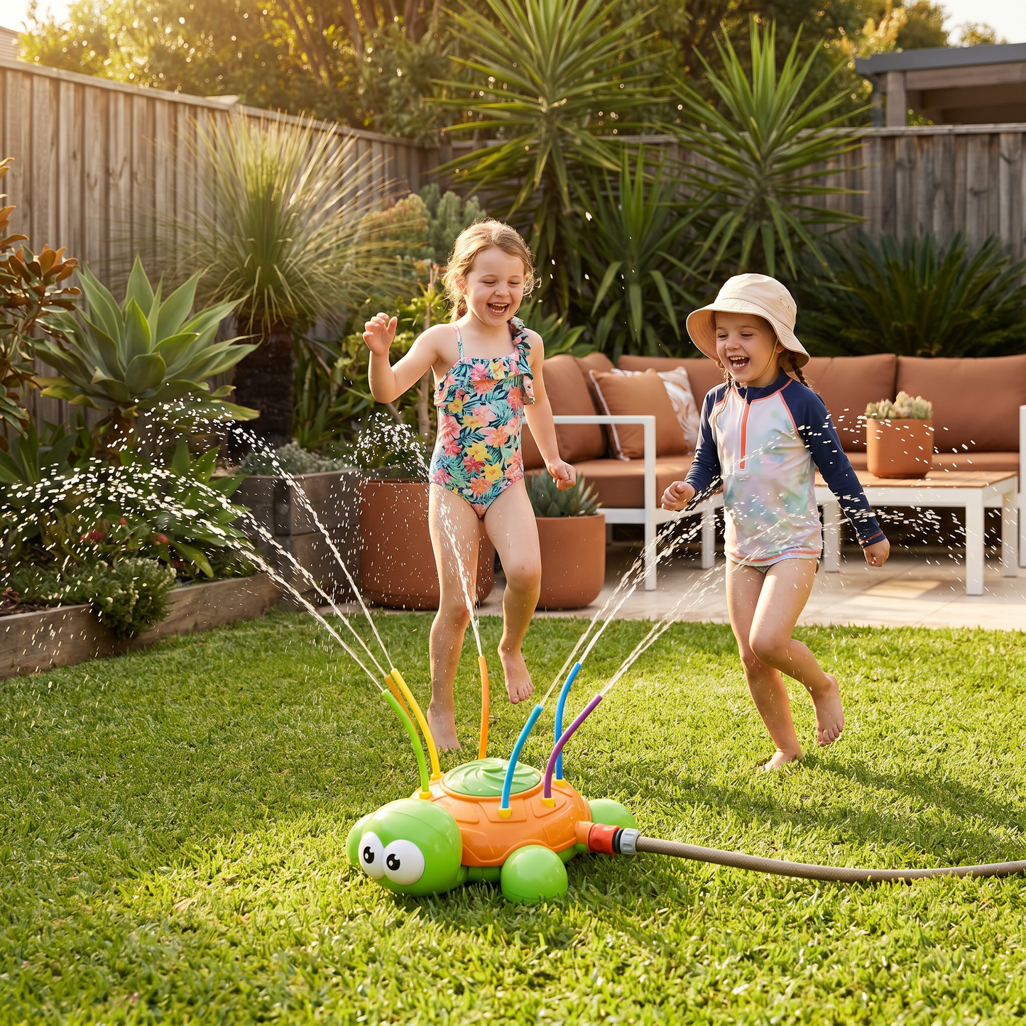 Turtle Water Sprinkler – Rotating Garden Fun for Kids on Hot Summer Days