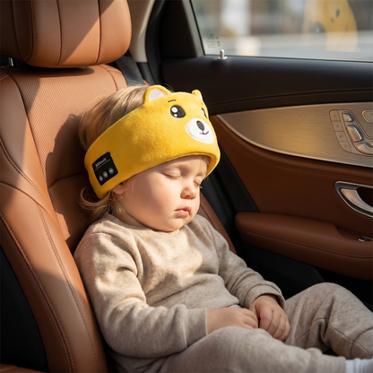 2-in-1 Sleep Headband with Bluetooth Speakers – Soft Wireless Headband for Travel & Sleep