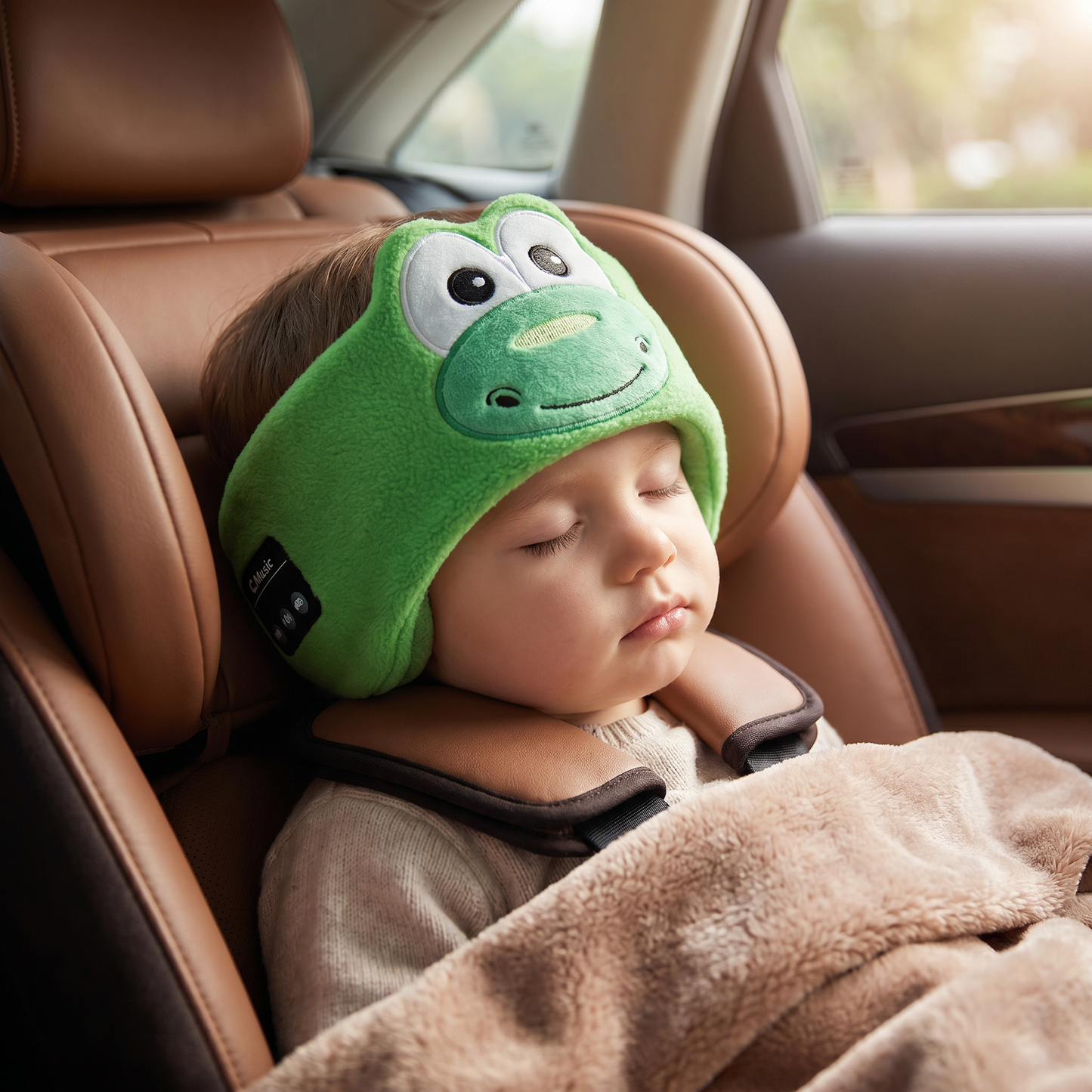 2-in-1 Sleep Headband with Bluetooth Speakers – Soft Wireless Headband for Travel & Sleep