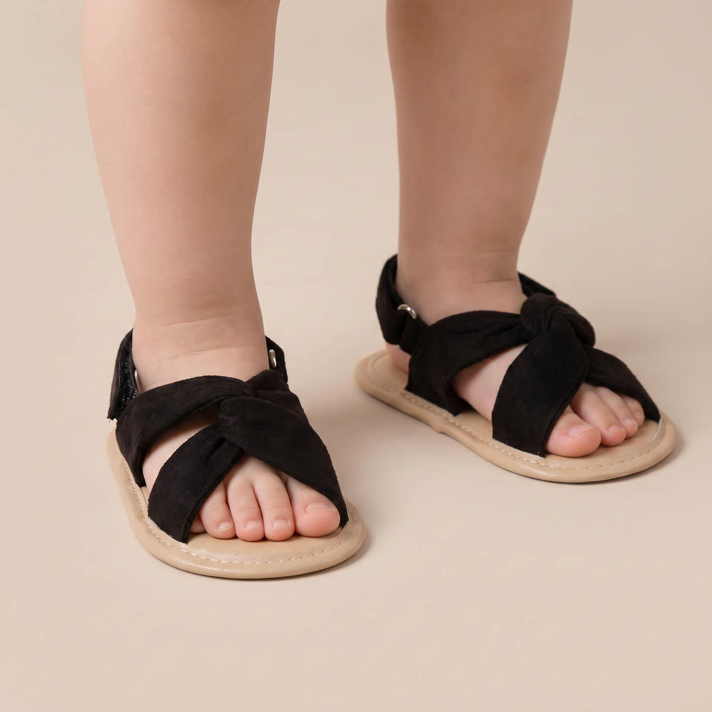 Knotted Cross-Strap Sandals