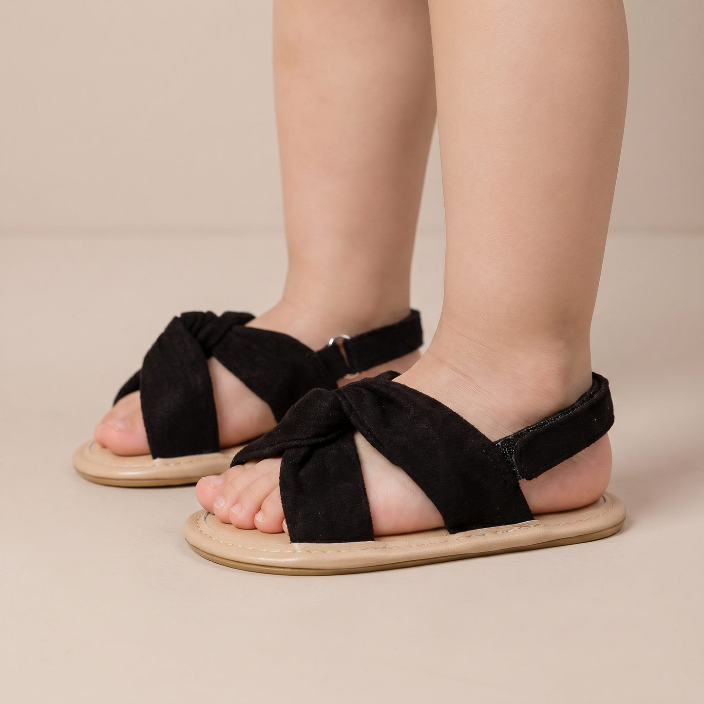Knotted Cross-Strap Sandals