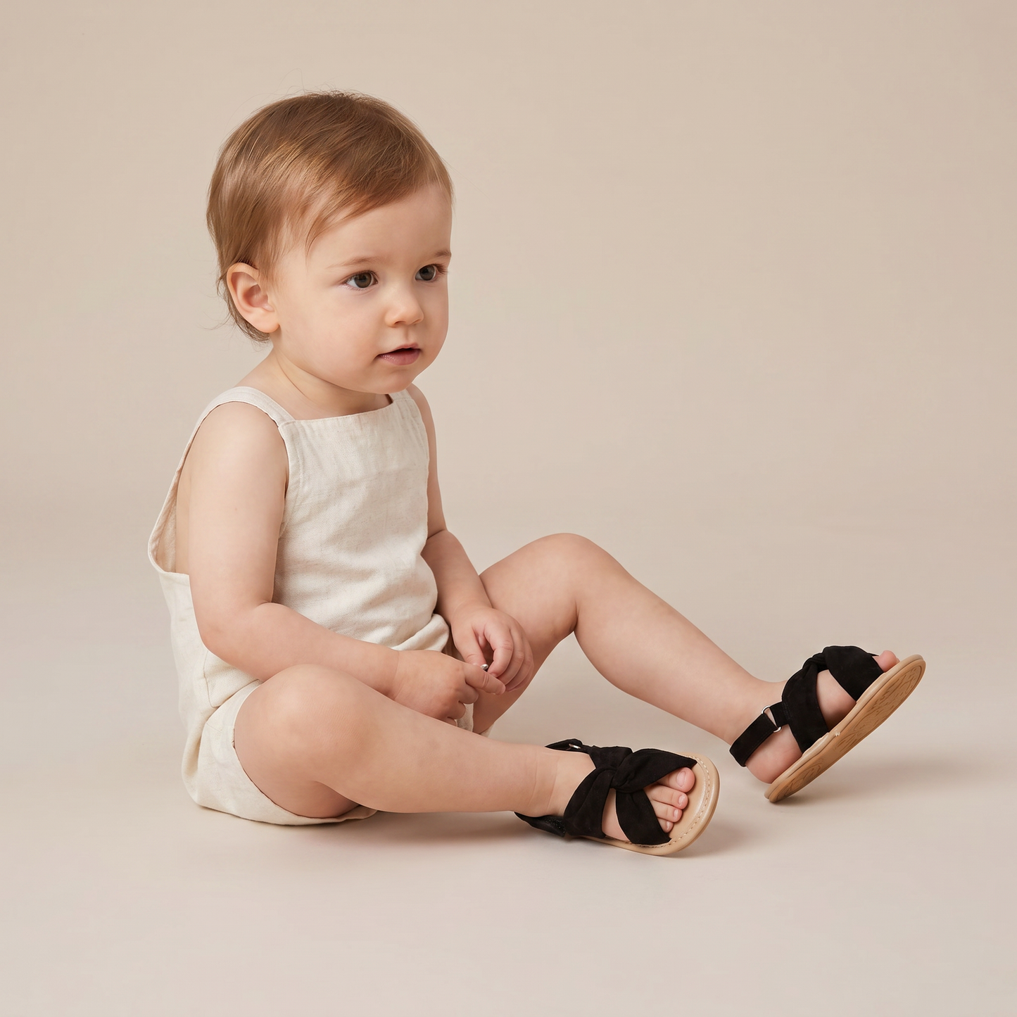 Knotted Cross-Strap Sandals