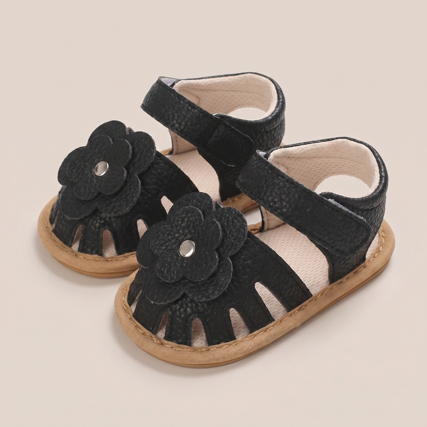 Closed-Toe Flower Sandals