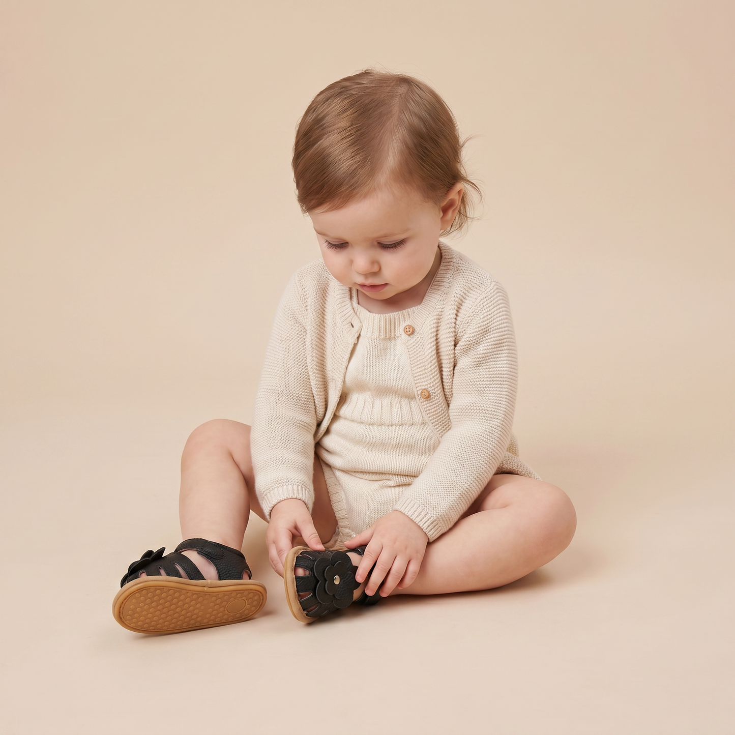 Closed-Toe Flower Sandals