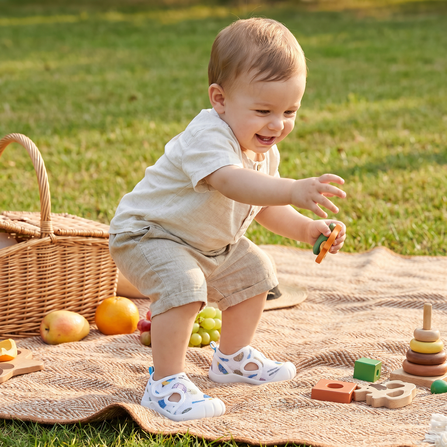 Summer Baby Sandals with Non-slip soles and Breathable Material