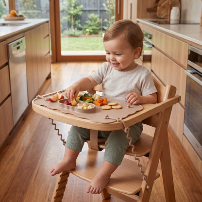 Non-Slip Silicone Baby Placemat with Suction Cup and Anti-Drop Rope