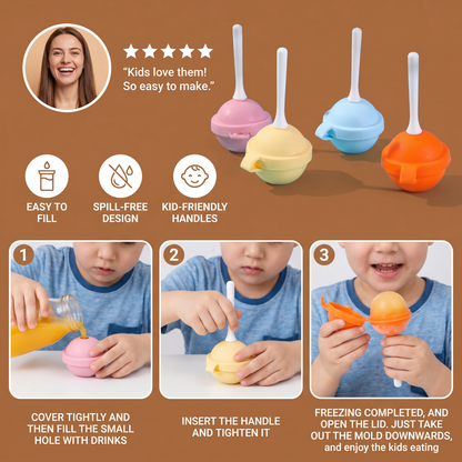 Lollipop Ice Pop Moulds – Pack of Four