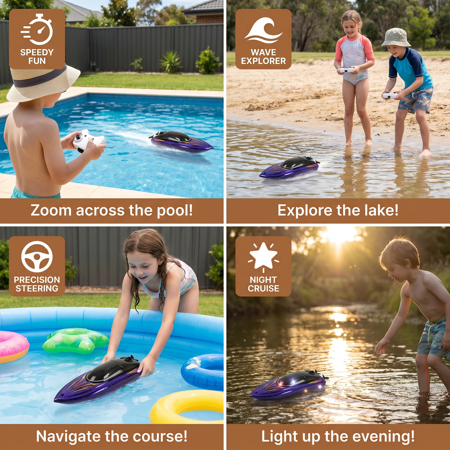 Electric Racing Boat for Fast Water Fun in Summer