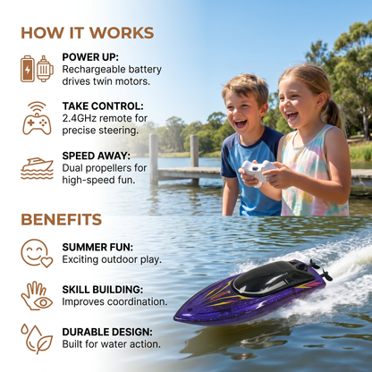 Electric Racing Boat for Fast Water Fun in Summer