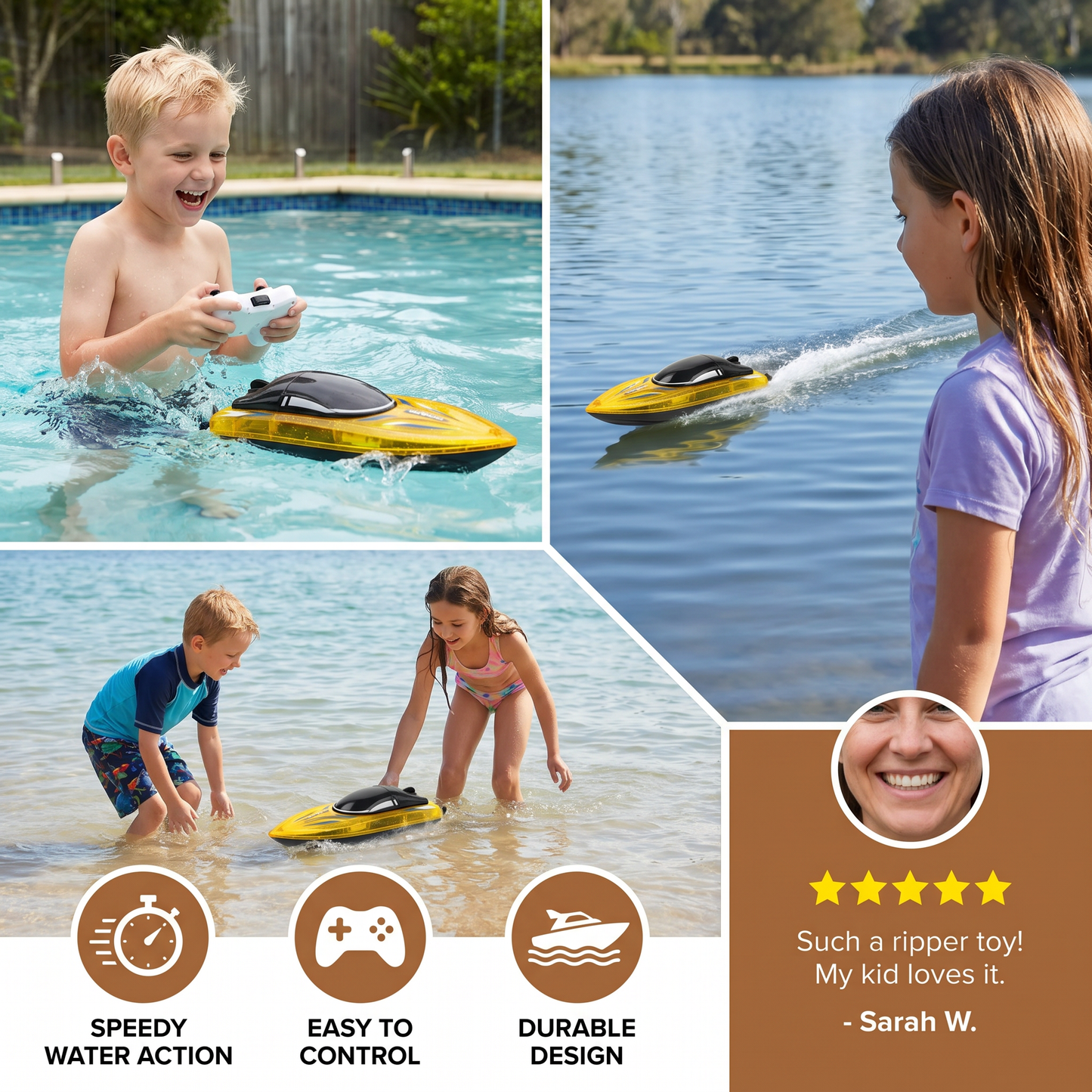 Electric Racing Boat for Fast Water Fun in Summer