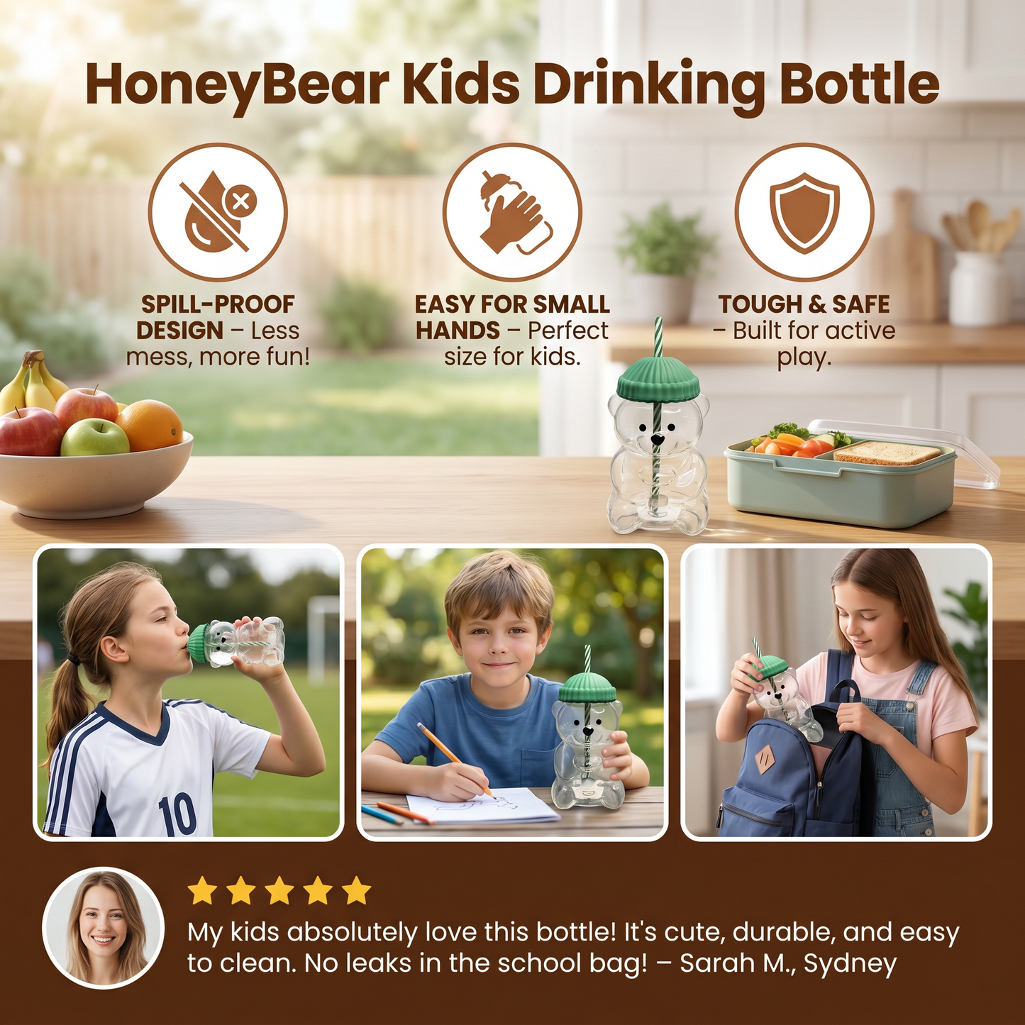 HoneyBear Kids Drinking Bottle