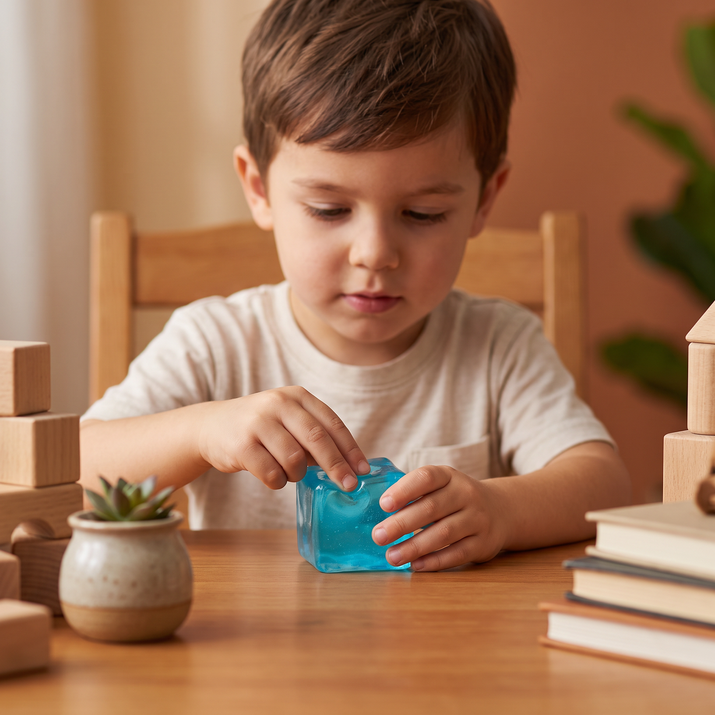 Cube Squishy Stress Ball – Soft Gel Sensory Fidget Toy