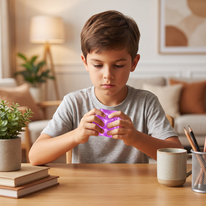 Cube Squishy Stress Ball – Soft Gel Sensory Fidget Toy