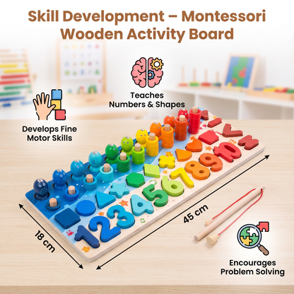 Skill Development – Montessori Wooden Activity Board