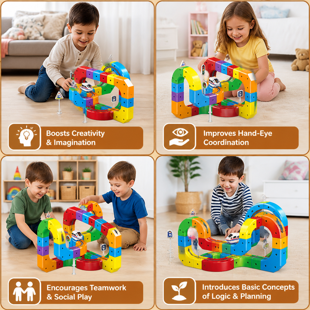 Magic rail cube track kids toy