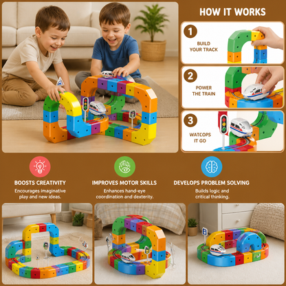 Magic rail cube track kids toy