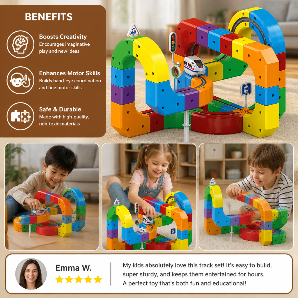 Magic rail cube track kids toy