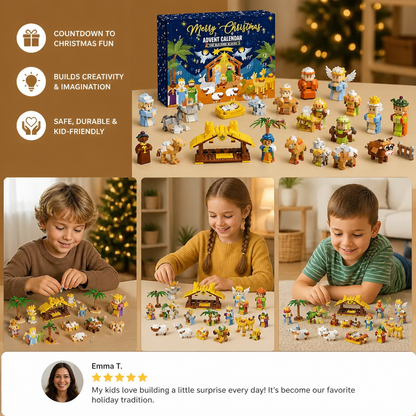 Christmas Nativity Building Blocks Advent Calendar for Kids