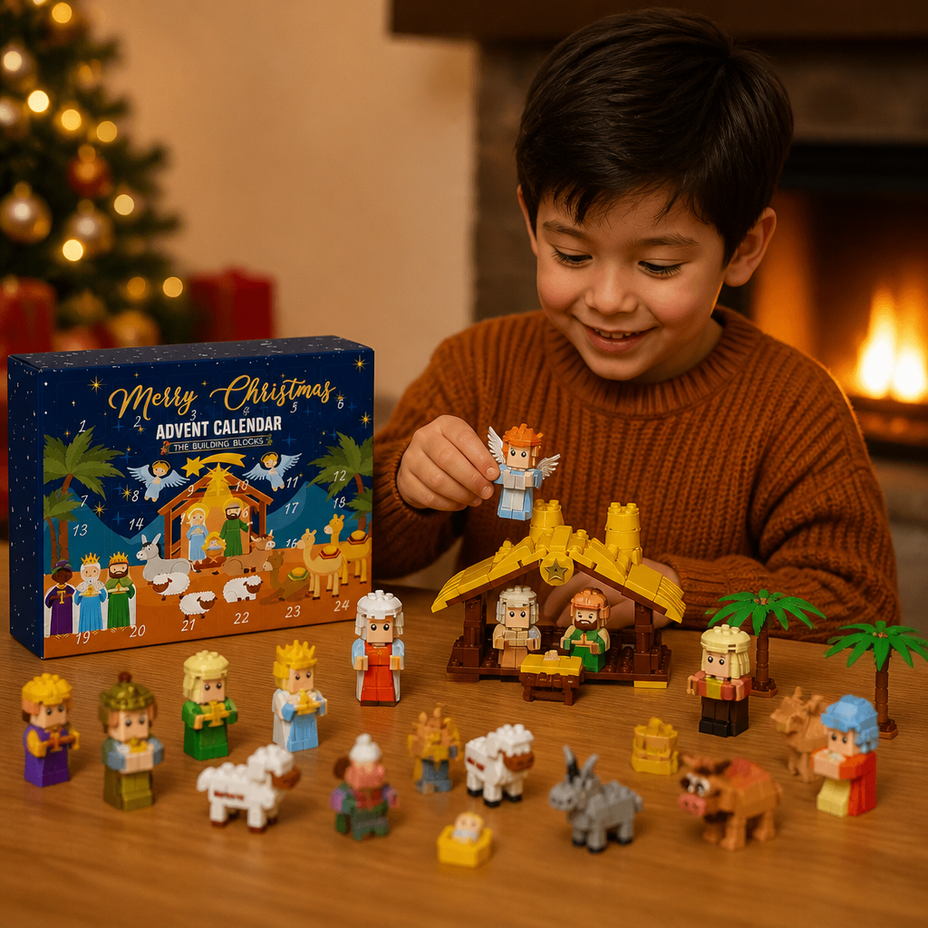 Christmas Nativity Building Blocks Advent Calendar for Kids