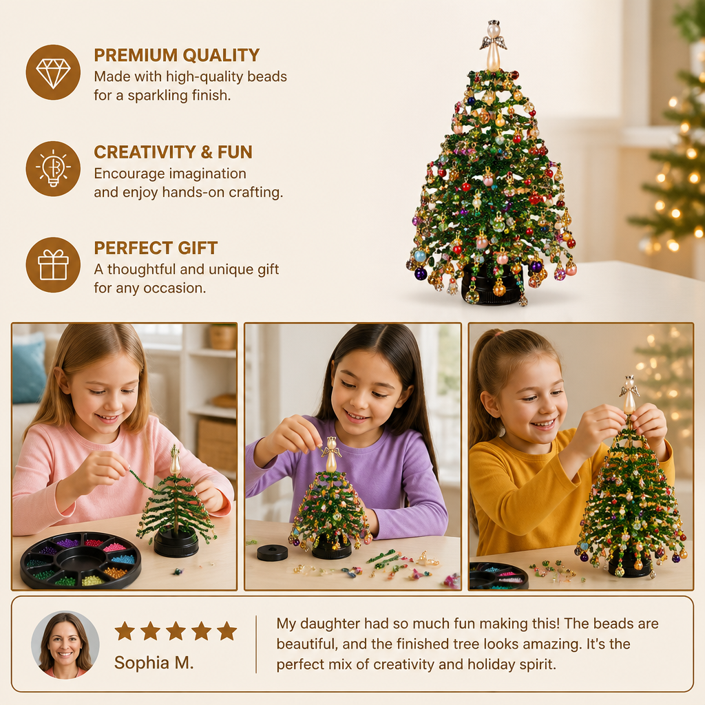 DIY Crystal Beaded Christmas Tree Craft Kit
