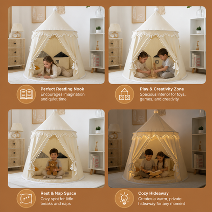 Cozy Kids Play Tent – A Charming Hideaway for Reading & Play