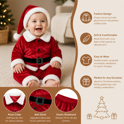 Baby & Toddler Santa Costume Set